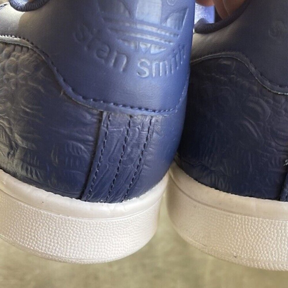 Adidas Mens Stan Smith AQ2730 Blue Animal Print Casual Shoes Sneakers Size 11.5 - Picture 9 of 16